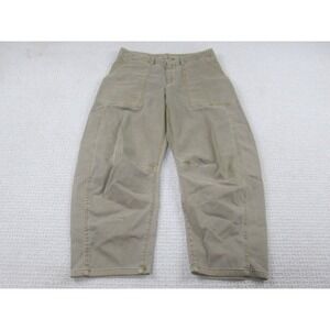 GAP Pants Womens‎ 4P Petite Beige Capri Cropped Canvas Cotton